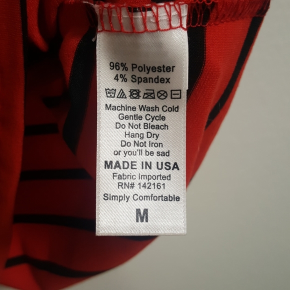 Lularoe Gigi red and black stripe - Picture 4 of 4